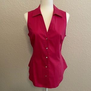 INC button down pink blouse